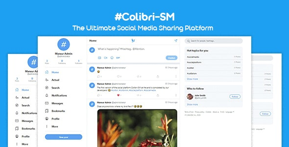 ColibriSM v1.2.1–PHP仿推特社交源码